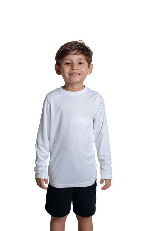 Playera Dry Fit manga larga para niños