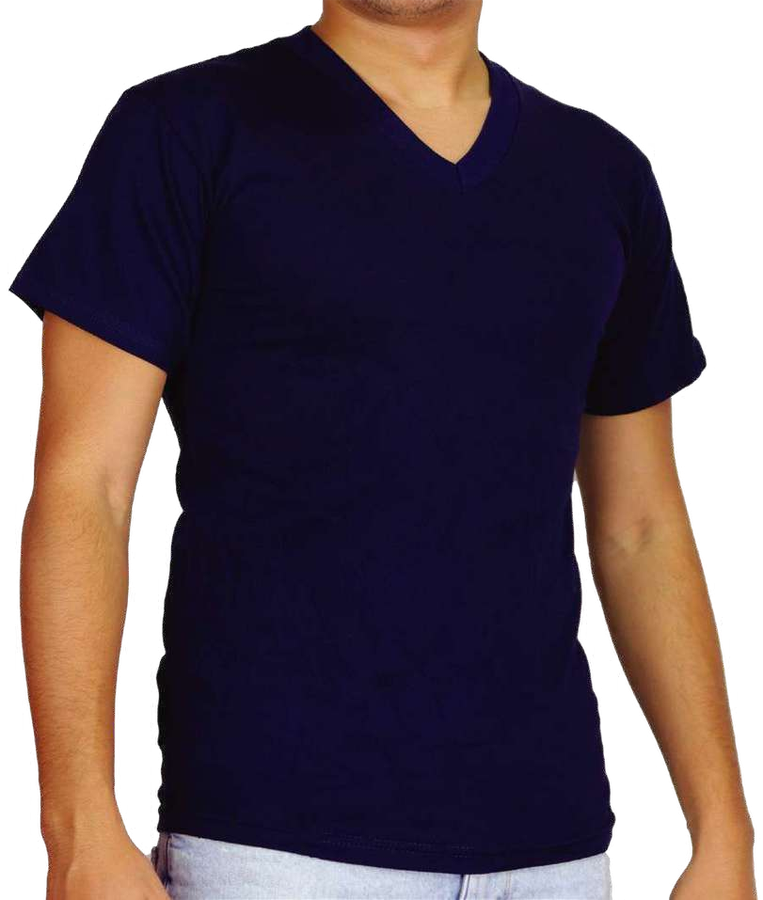 Camiseta cuello V 100% algodón